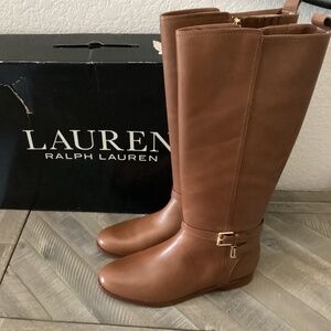 LAUREN RALPH LAUREN Women's Blayke Buckled Riding Boots, size 10